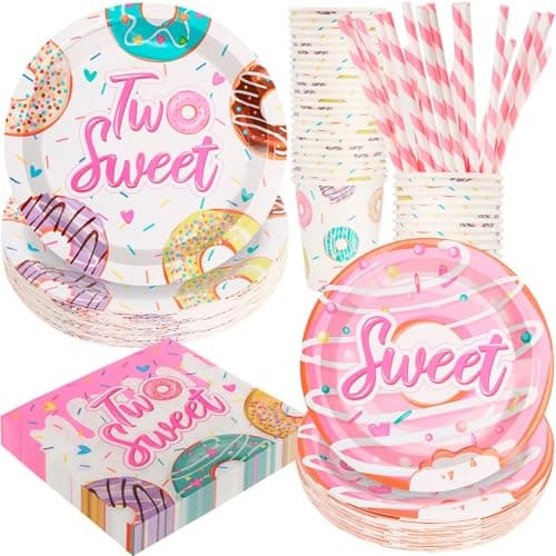 Spa Birthday Party Decorations, 120PCs Disposable Tableware | Relaxing Supplies for 24 Guests