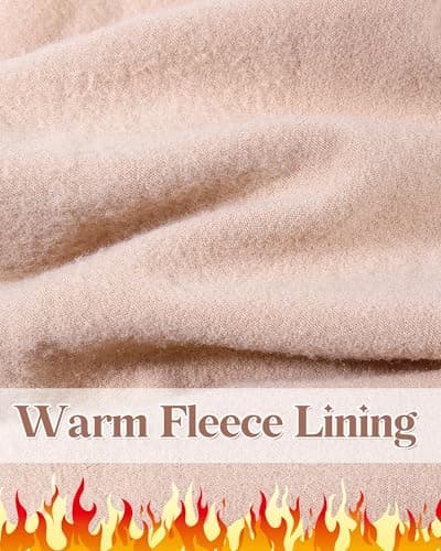 Women's Fleece Lined Knee High Socks for Cold Weather