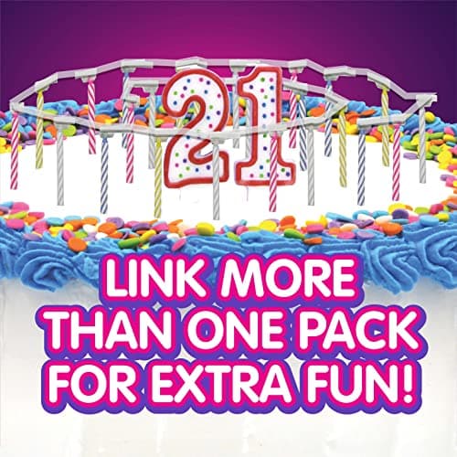 Quick Light Birthday Candles - Lighting One Lights Them All - Multi-Color 4-Pack