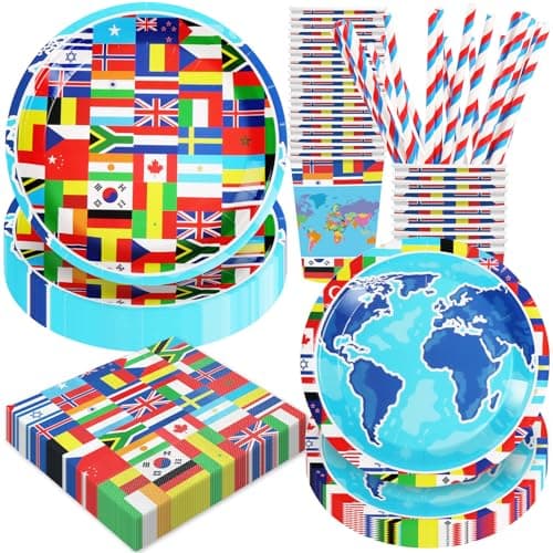 Spa Birthday Party Decorations, 120PCs Disposable Tableware | Relaxing Supplies for 24 Guests