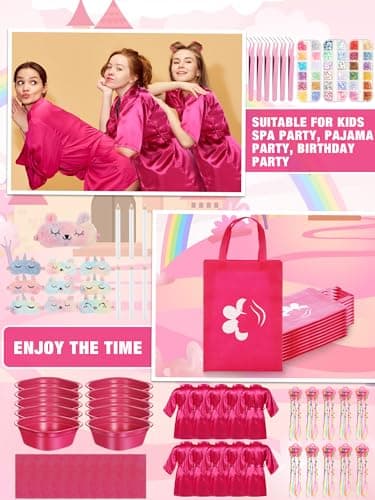 Suhine 10 Set Spa Party Supplies for Girls & Kids Birthday Favor Kit