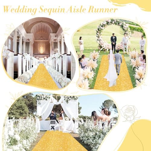 Sequin Aisle Runner for Weddings, Parties, and Proms