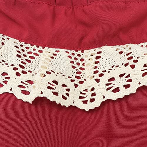 KUOIN Victorian Lace Bonnet Hat for Women Colonial Sun Cap