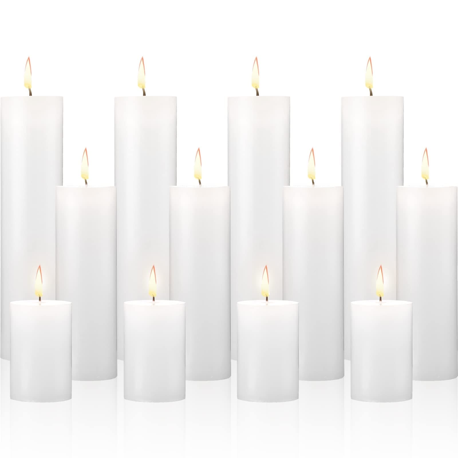 Christmas Pillar Candles Votive Candles for Wedding, Spa, Holiday, Birthday, Home, Bath, Reception Decor