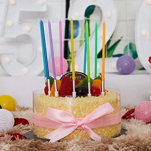 Birthday Cake Candles for Party Celebrations(40 Count, Rainbow)