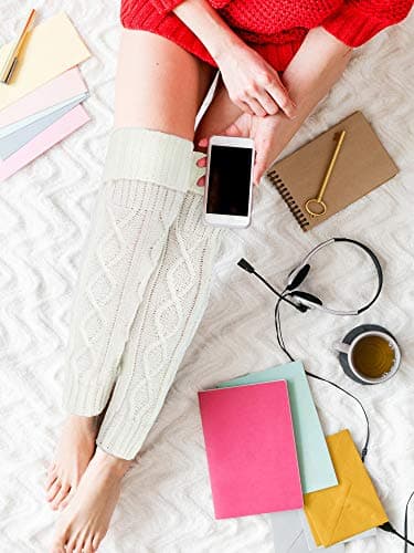 Satinior Women's Cable Knit Leg Warmers for Winter