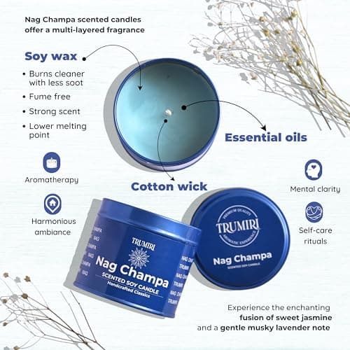 Nag Champa Scented Candle for Home and Wellness