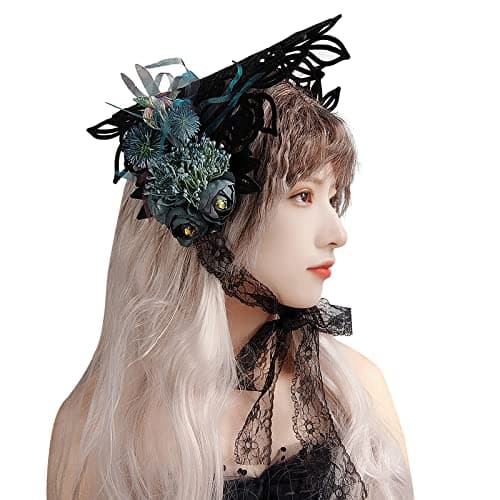 Ylucky Lolita Victorian Bonnet Hat for Halloween Cosplay