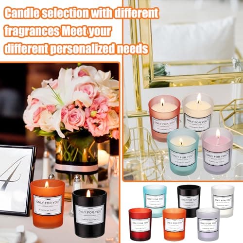 Scented Candle Gift Set for Women - Long Lasting Aromatherapy (Bright Style)