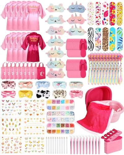 Suhine 10 Set Spa Party Supplies for Girls & Kids Birthday Favor Kit