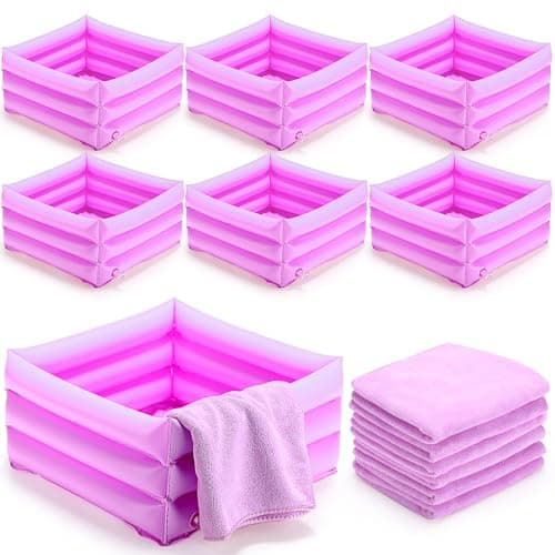 Light Pink 12PC Girls Foot Spa Kit & Towels for Spa Party Sleepovers