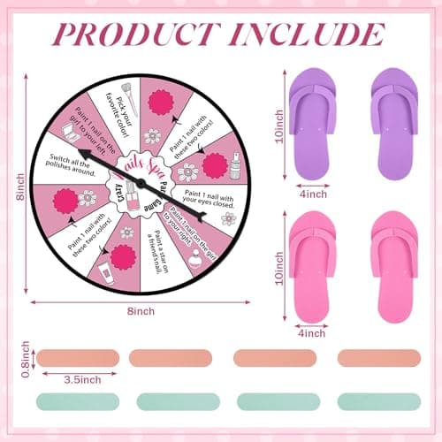 8 Set Spa Party Supplies with Nail Kits & Sleepover Favors