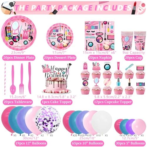Spa Birthday Party Decorations for Girls & Women - Balloons, Favor Bags, Tableware (Banner)
