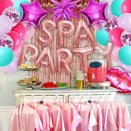 Spa Party Balloons and Decorations for Girls' Sleepovers