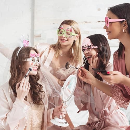 32pcs Spa Photo Booth Props: Makeup Eyeglasses Frames for Party Decorations