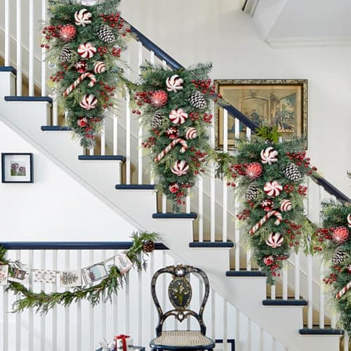 30" Artificial Winter Swag Garland with Pine Cones & Berry Clusters for Holiday Decoration