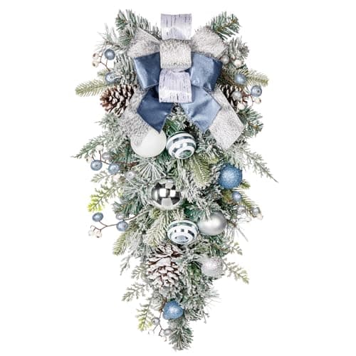 30" Artificial Winter Swag Garland with Pine Cones & Berry Clusters for Holiday Decoration