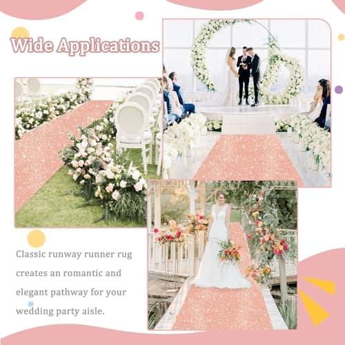 Luxury Sparkly Aisle Runners for Church Beach Wedding Walkway