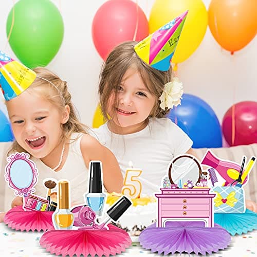 10 Piece Spa Honeycomb Centerpieces for Makeup Party Supplies
