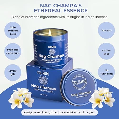 Nag Champa Scented Candle for Home and Wellness
