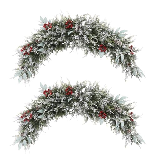 U'Artlines 43" Artificial Pine Cone & Berry Swag for Door & Home Decor
