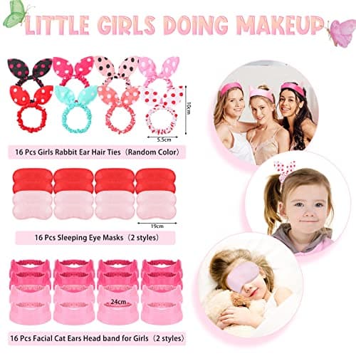 Pinkunn 192 Pcs Spa Party Supplies for Girls: Spa Favors, Accessories, and Gift Bags