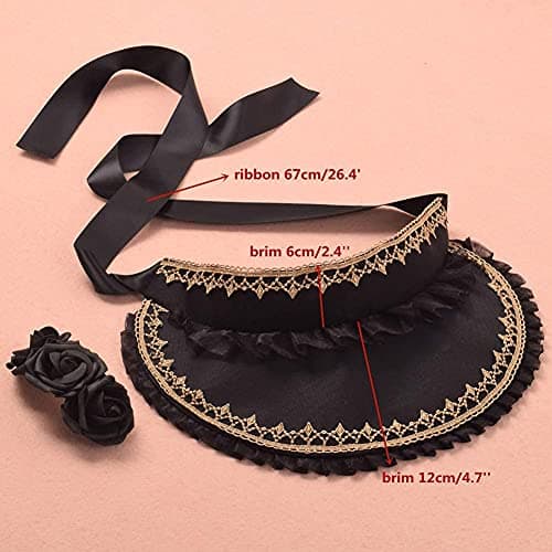 COSDREAMER Victorian Lace Flowers Sun Hat for Girls & Women