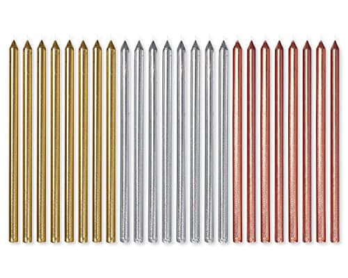 Papyrus Metallic Birthday Candles (24-Count)