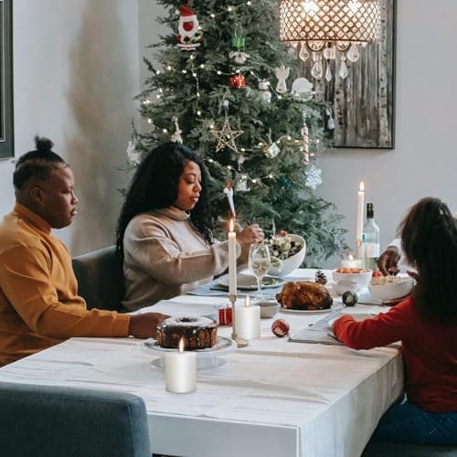 45-Hour White Unscented Dripless Pillar Candles for Home Holidays & Events