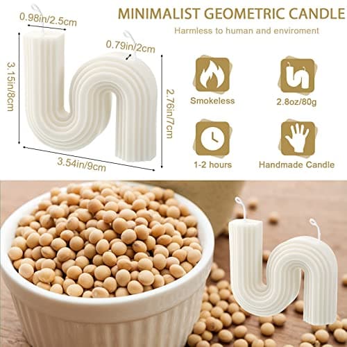 Aesthetic Candles Cube and S Shaped Scented Candles for Home Decor, Women's Gift, Relaxation