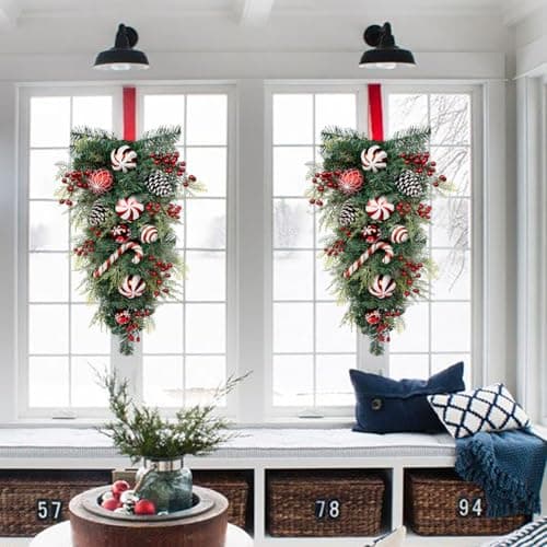 30" Artificial Winter Swag Garland with Pine Cones & Berry Clusters for Holiday Decoration