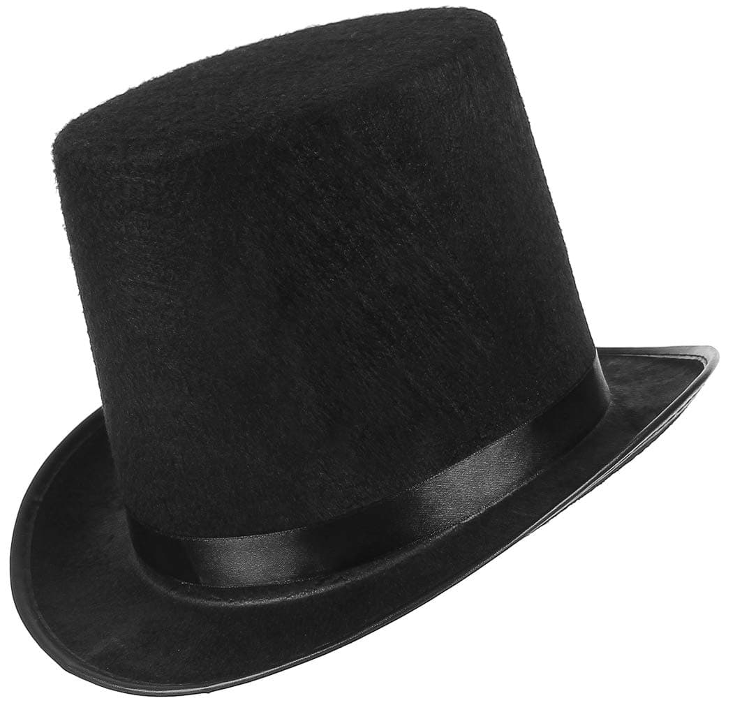 GEMVIE Vintage Style Felt Top Hat for Costume Parties