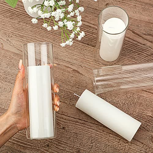 Refined Slim Pillar Candle Wedding Centerpieces