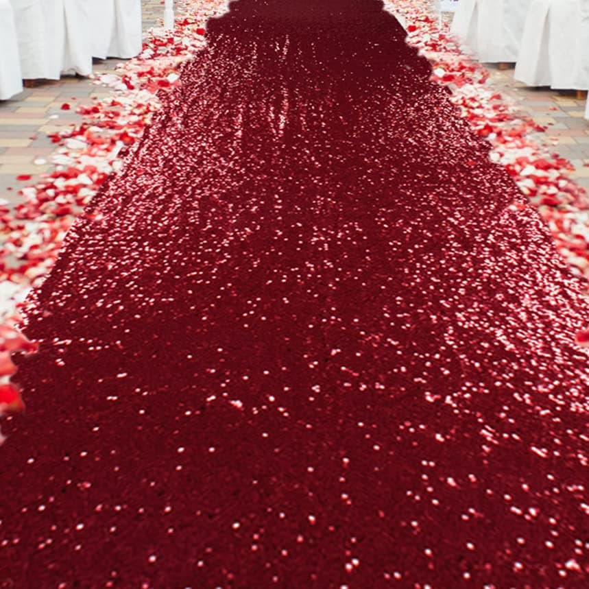 Partisout Sparkle Aisle Runner for Weddings (2ftx15ft, B Silver)