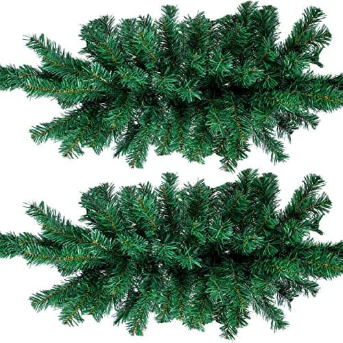 28 Inch Faux Pine Greenery Swag for Christmas Mailbox and Door Decorations