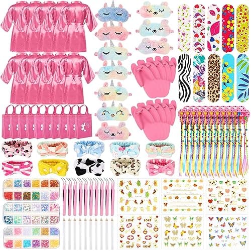 Toulite 10 Sets Spa Birthday Party Supplies for Girls, Kids