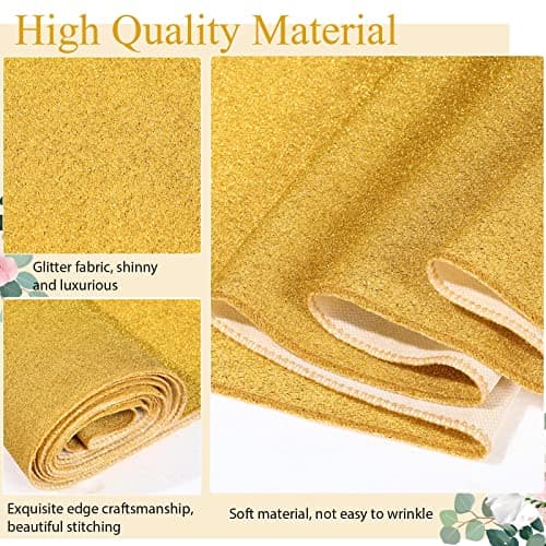 Gold Sequin Aisle Runner for Weddings and Events (2 x 15 ft)