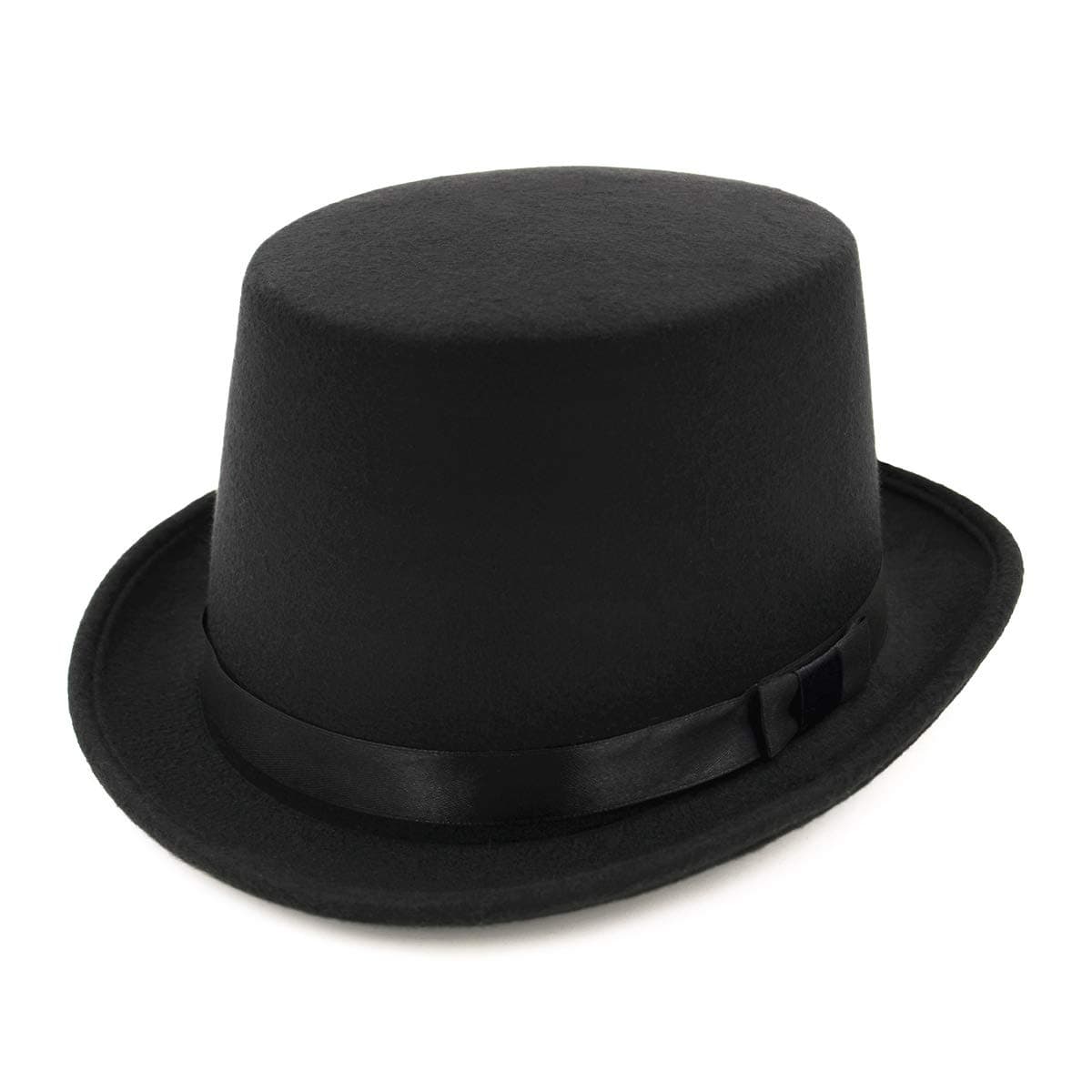 TrendsBlue Classic Premium Black Felt Top Hat for Magicians and Ringmasters