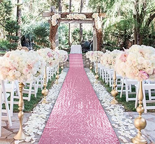 Sequin Aisle Runner for Wedding Ceremony Decorations