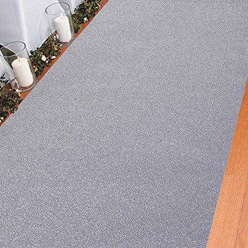Wedding Aisle Runner - Silver Glitter (50 ft)