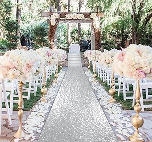 Sequin Aisle Runner for Wedding Ceremony Decorations