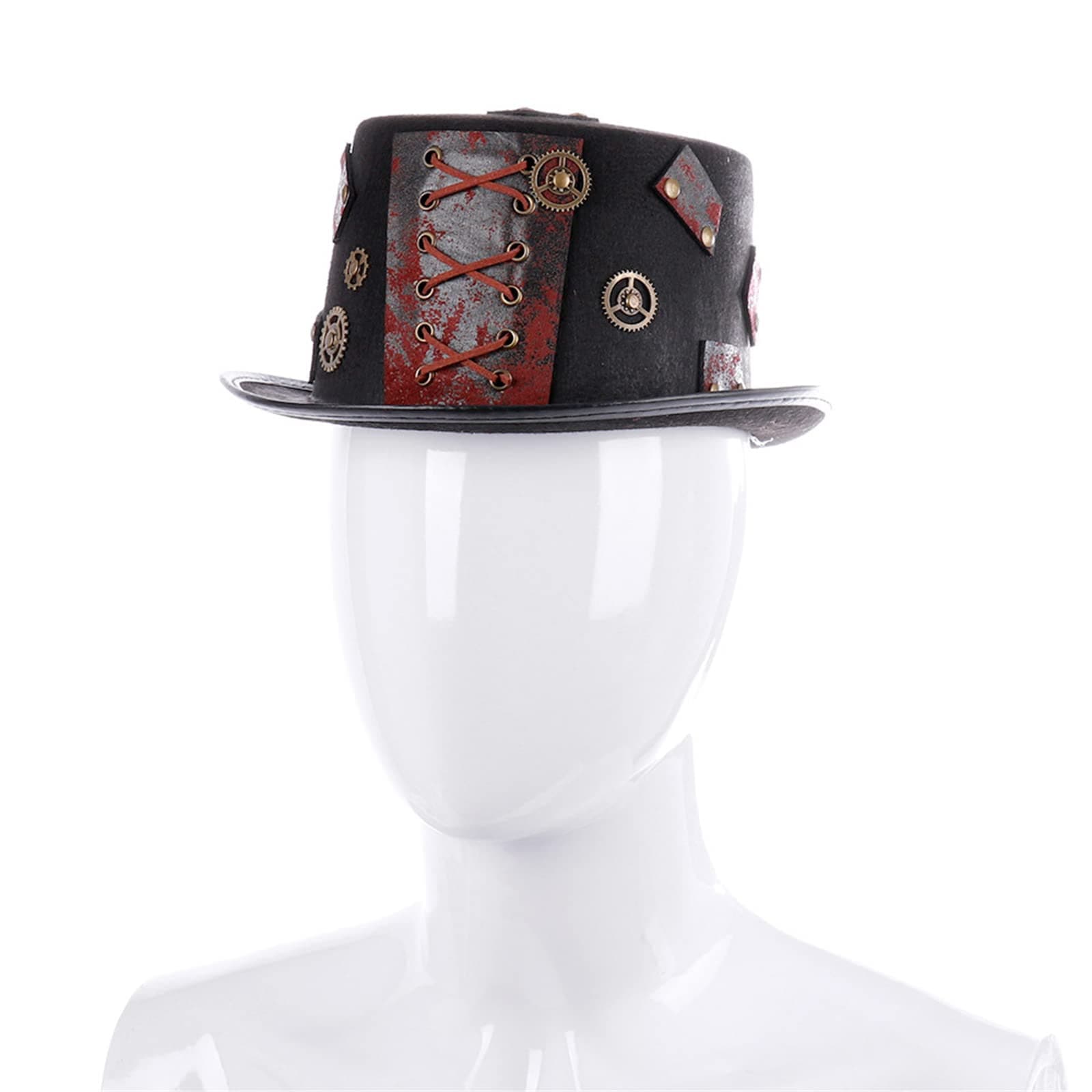 YANIYA BlackSteampunk Top Hat Gothic Hat for Halloween