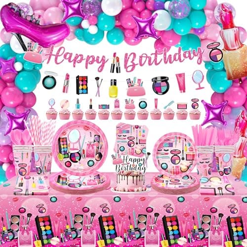 Spa Birthday Party Decorations for Girls & Women - Balloons, Favor Bags, Tableware (Banner)