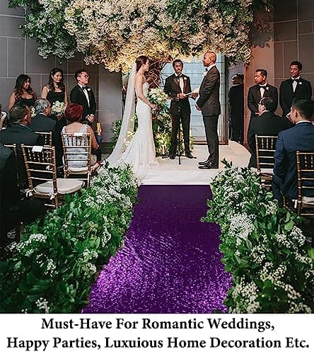 Sequin Aisle Runner for Wedding Ceremony Decorations
