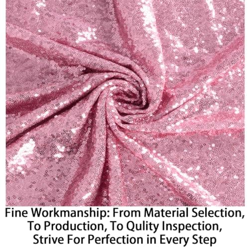 Pink Gold Sequin Aisle Runner for Wedding or Party (2ft x 15ft)