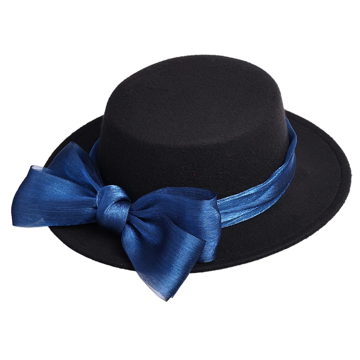 COSDREAMER Women's Vintage Black Fedora Hats with Bows
