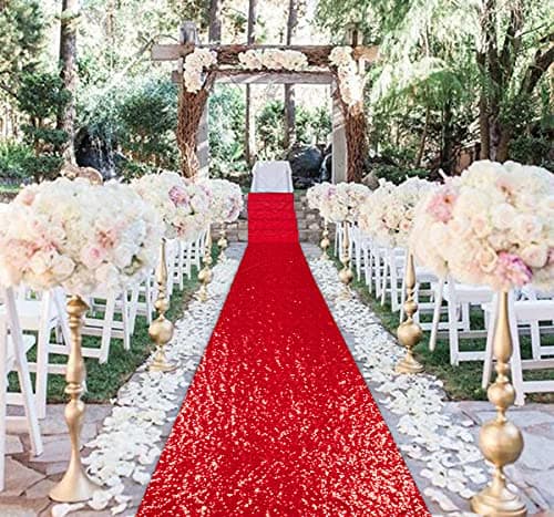 Sequin Aisle Runner for Wedding Ceremony Decorations
