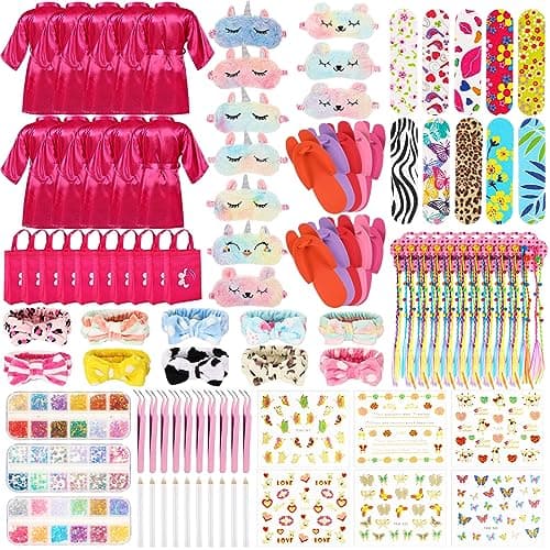Toulite 10 Sets Spa Birthday Party Supplies for Girls, Kids