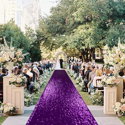 Sequin Aisle Runner for Wedding Ceremony Decorations