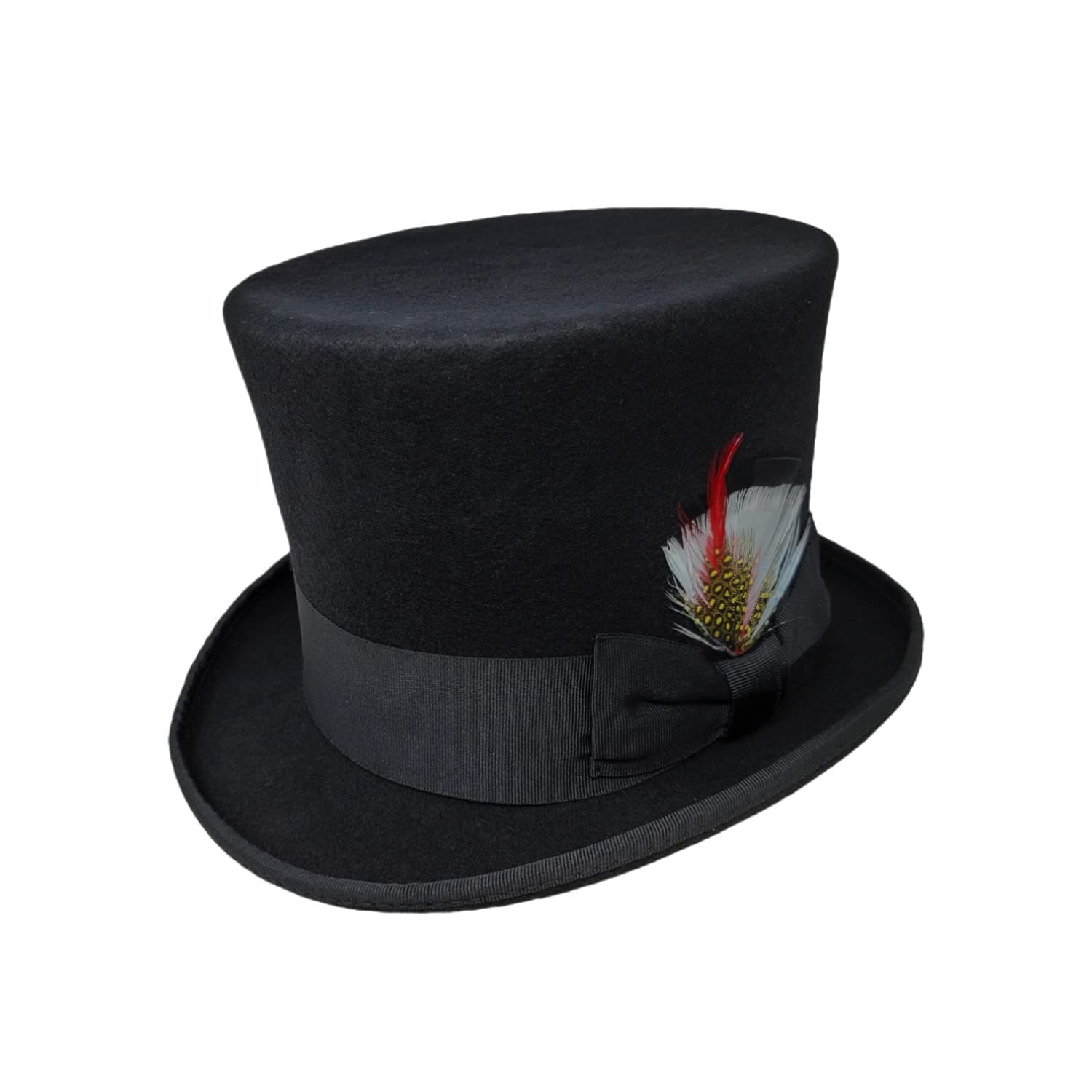 Shahin Differenttouch Victorian Black Wool Felt Hat, Size Large